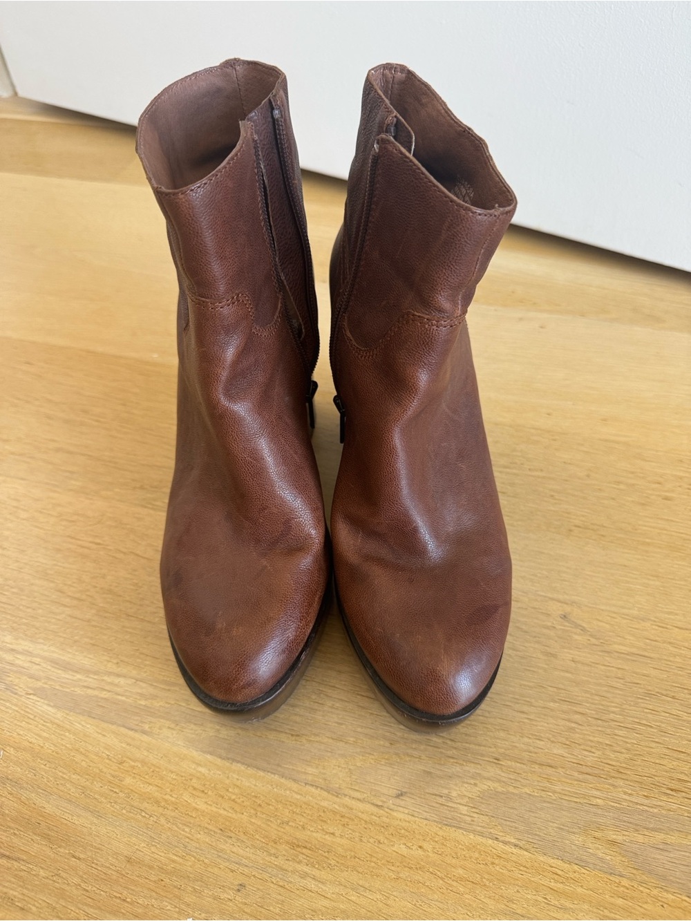 Ash Women's Brown Leather Ankle Booties